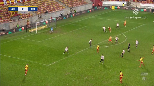 Jagiellonia Białystok wyrównała w meczu ćwierćfinału Fortuna Pucharu Polski z Koroną Kielce. Gola na 1:1 w 80. minucie spotkania strzelił Afimico Pululu.

Fortuna Puchar Polski oglądaj w Polsat Sport oraz na  Polsat BOX Go   Oglądaj wygodnie gdziekolwiek chcesz: na komputerze, na tablecie, na smartfonie, na Smart TV.
W tekście zawarto link serwisu partnerskiego

