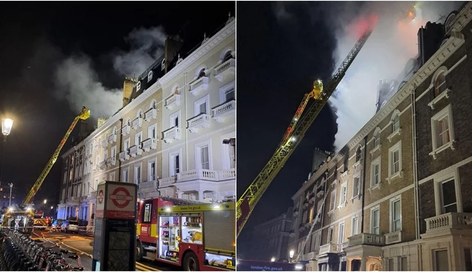 Pożar apartamentowca w ekskluzywnej dzielnicy Londynu. 11 osób w szpitalu