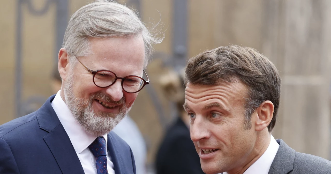Petr Fiala i Emmanuel Macron 
