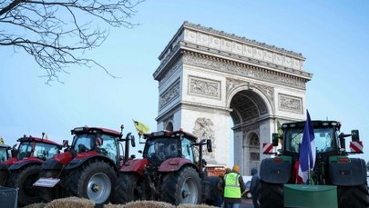Traktory i słoma przy Łuku Triumfalnym. Kilkadziesiąt osób zatrzymanych