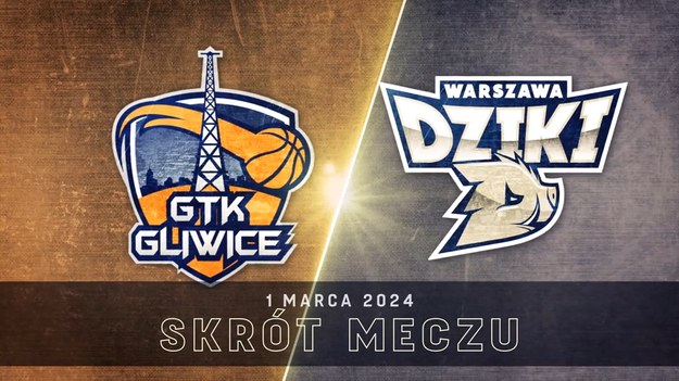 Orlen Basket Liga: GTK Gliwice - Dziki Warszawa 87:94. Skrót meczu.