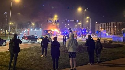 Nocny pożar ciężarówki w Krakowie