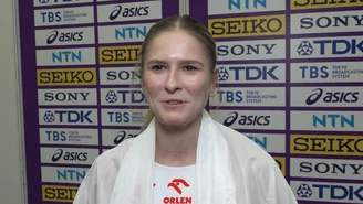 Pia Skrzyszowska po zdobyciu brązowego medalu na lekkoatletycznych halowych mistrzostwach świata. WIDEO