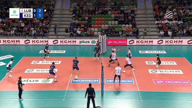 Fragmenty meczu KGHM Cuprum Lubin – Grupa Azoty ZAKSA Kędzierzyn-Koźle 0:3 (14:25, 20:25, 20:25) - siatkówka, PlusLiga 2024 - 24. kolejka.