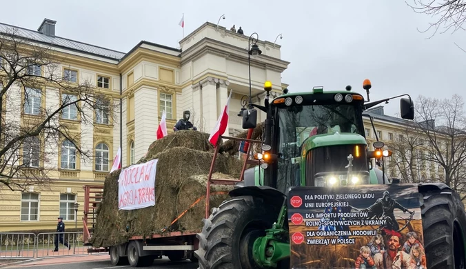 Protest rolników w Warszawie. Starcia z policją przed gmachem Sejmu