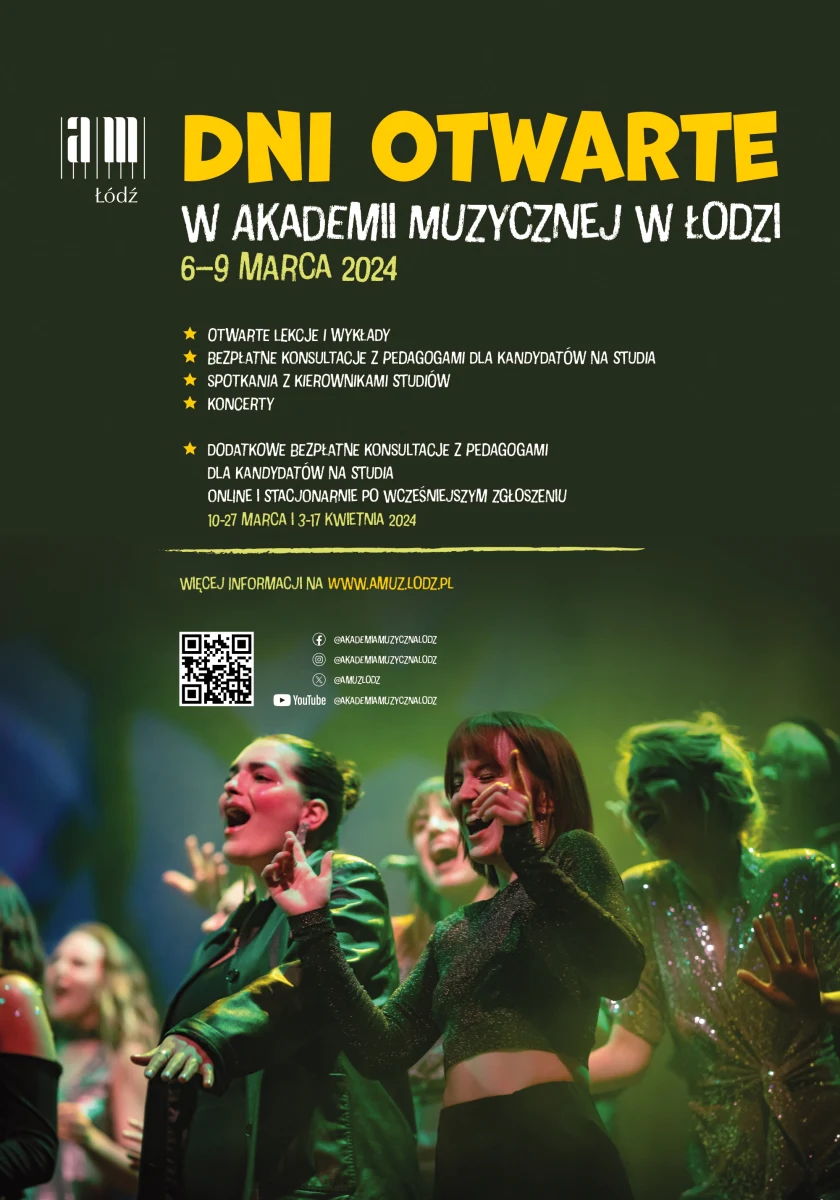 Otwarte lekcje i wykłady, konsultacje z pedagogami i spotkania informacyjne z dziekanami oraz kierownikami studiów - wszystko po to, aby kandydaci na studia mogli "spróbować" prawdziwego studiowania w łódzkiej Akademii Muzycznej. Od dziś do soboty (9 marca) na uczelni trwają Dni Otwarte.