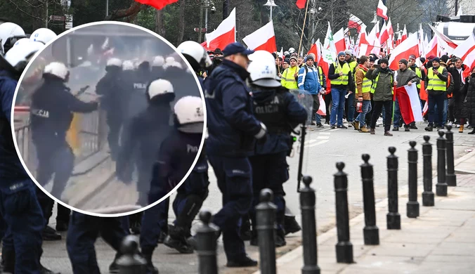 "Rozróba" przed Sejmem. Ekspert wskazuje, jaki błąd popełnili rolnicy