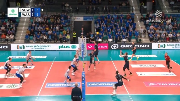 Fragmenty meczu MKS Ślepsk Malow Suwałki – Projekt Warszawa 1:3 (14:25, 25:14, 27:29, 18:25) - siatkówka, PlusLiga 2024 - 24. kolejka. MVP: Artur Szalpuk (16/29 = 55% skuteczności w ataku).

