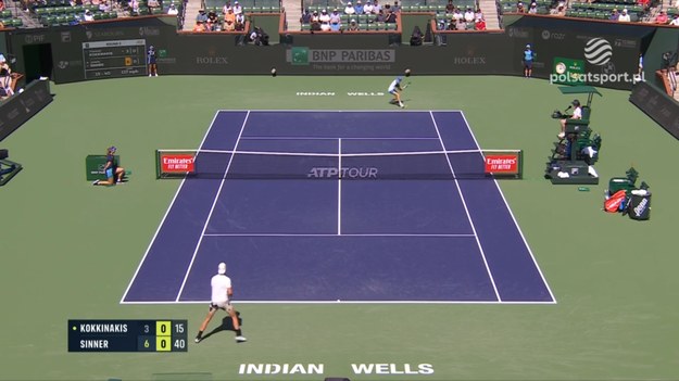 Skrót meczu 2. rundy turnieju ATP w Indian Wells Thanasi Kokkinakis - Jannik Sinner 3:6, 0:6.

