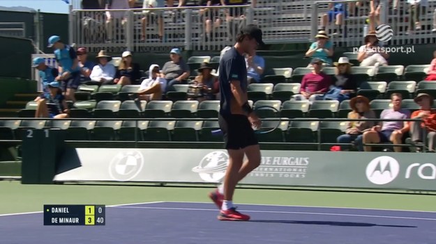 Skrót meczu 2. rundy turnieju ATP w Indian Wells Taro Daniel - Alex De Minaur 1:6, 2:6.

