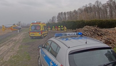 ​56-latka zginęła w wypadku przy cięciu drewna