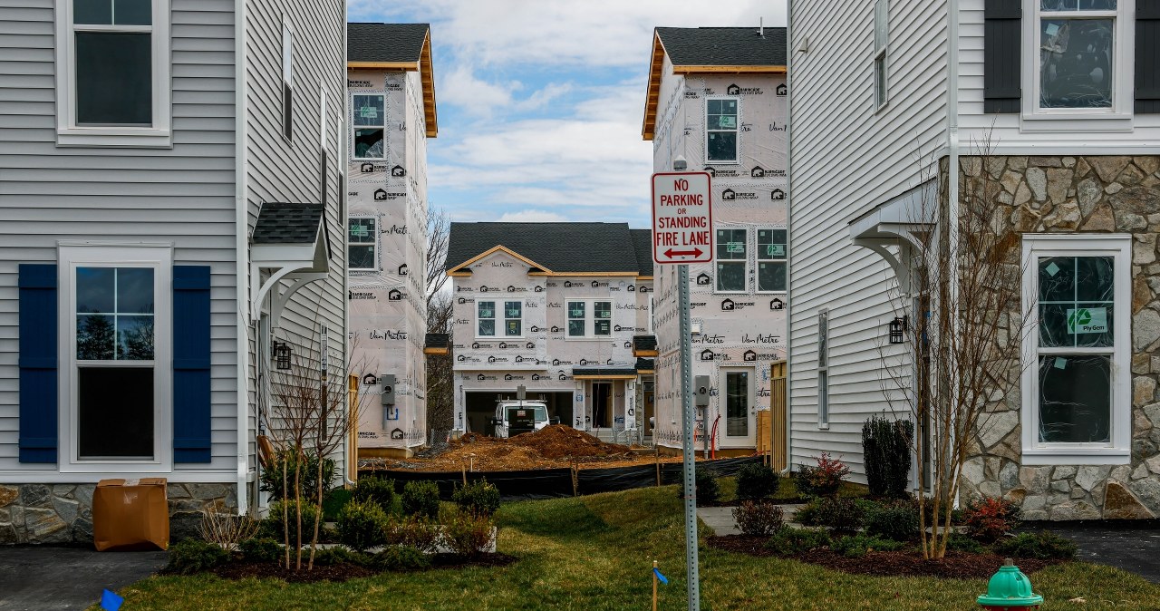 Construction area with a clearly marked fire lane providing emergency vehicle access