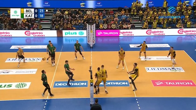 Skrót meczu PGE GiEK Skra Bełchatów - GKS Katowice. 