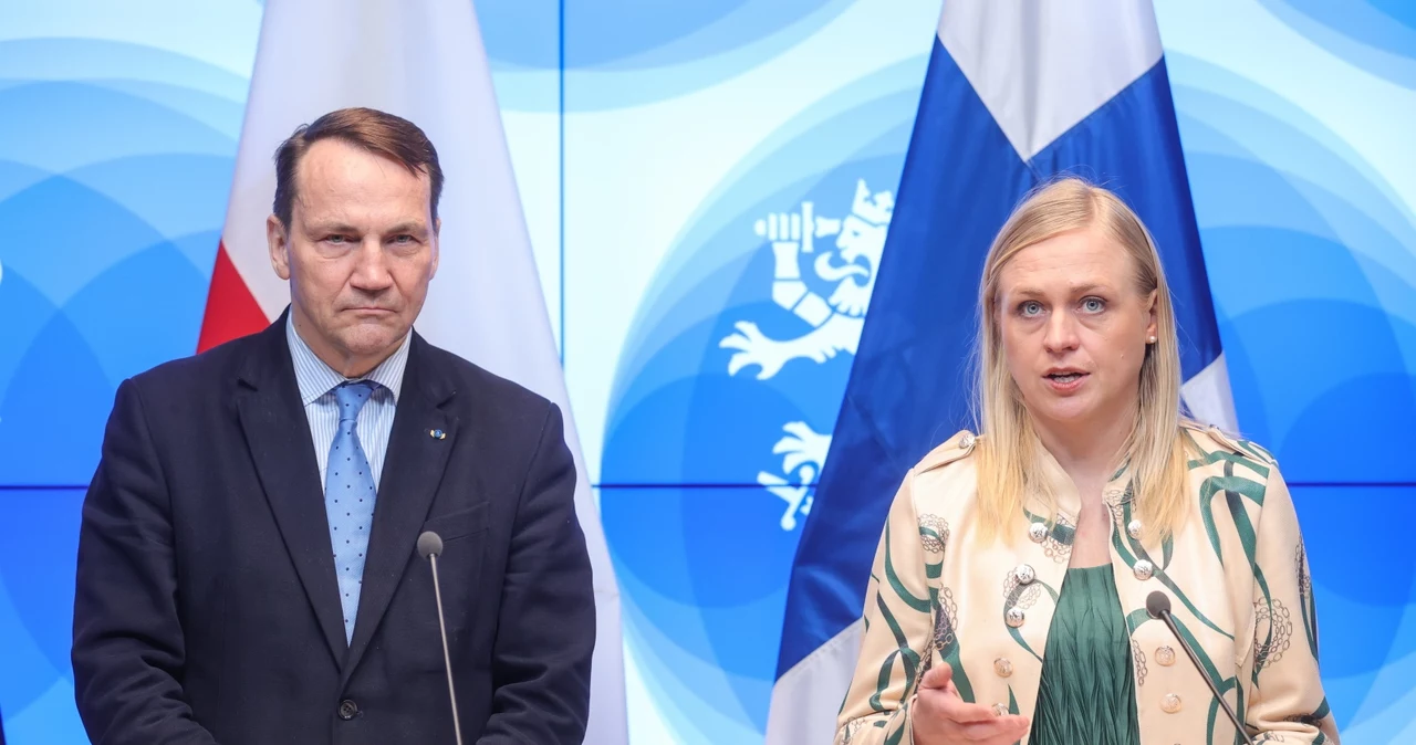 Szefowie MSZ Polski i Finlandii: Radosław Sikorski i Elina Valtonen