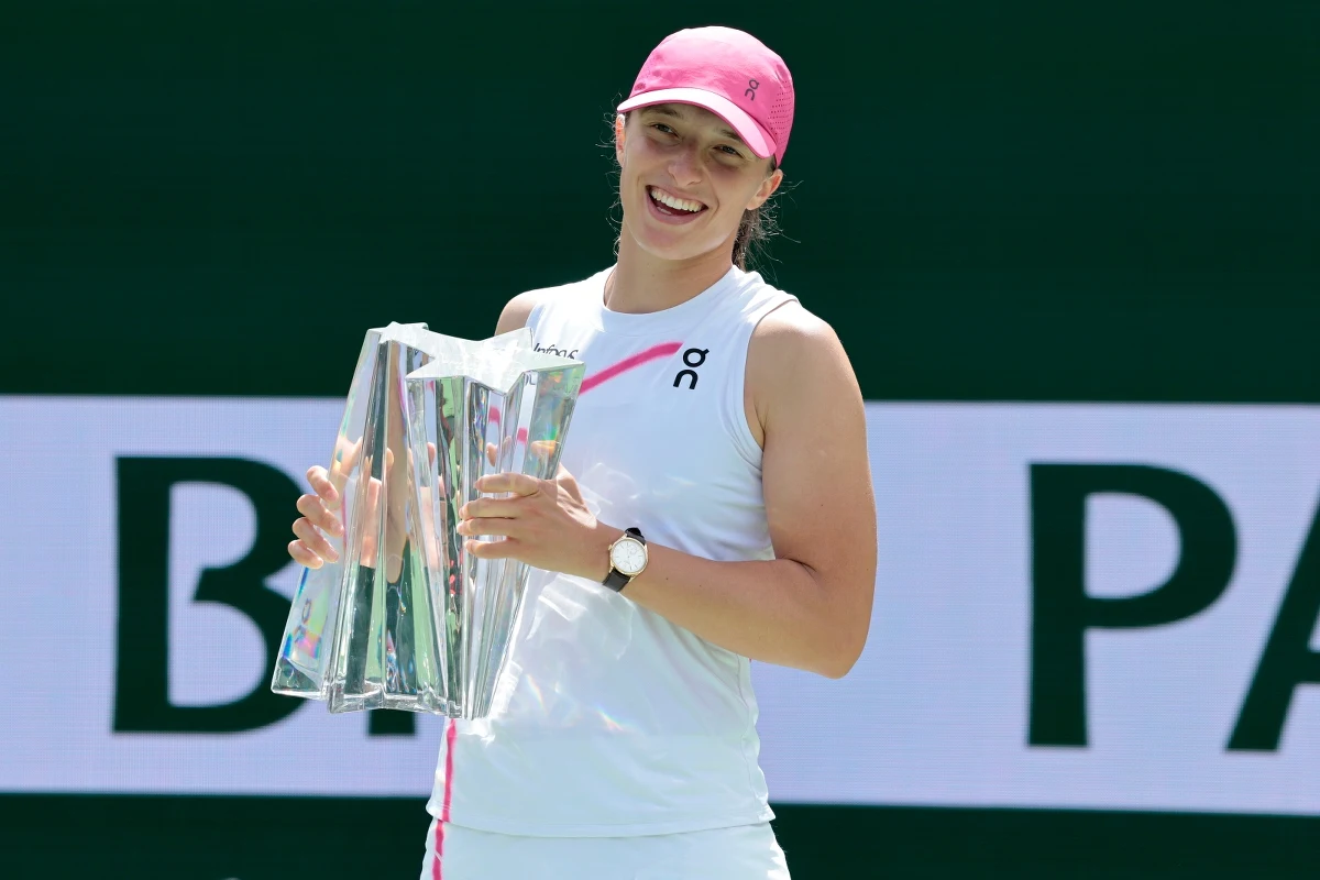 6:4, 6:0 w nieco ponad godzinę i wygrany bez straty seta turniej! Iga Świątek po raz drugi w karierze triumfuje w zawodach WTA 1000 w kalifornijskim Indian Wells. To jej 19. turniejowe zwycięstwo. 