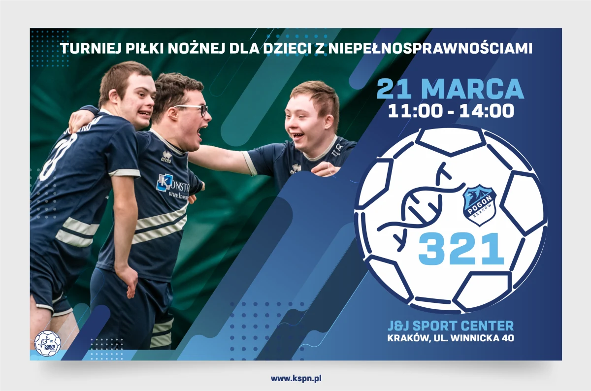 Już tylko godziny dzielą nas od wielkiego, turniejowego grania i jeszcze większych radości z każdego zagrania i każdej strzelonej bramki. W czwartek, 21 marca KSPN Pogoń Kraków organizuje w Krakowie turniej piłki nożnej dla dzieci z niepełnosprawnościami, głównie z zespołem Downa i spektrum autyzmu, ale też innymi ograniczeniami umysłowymi.