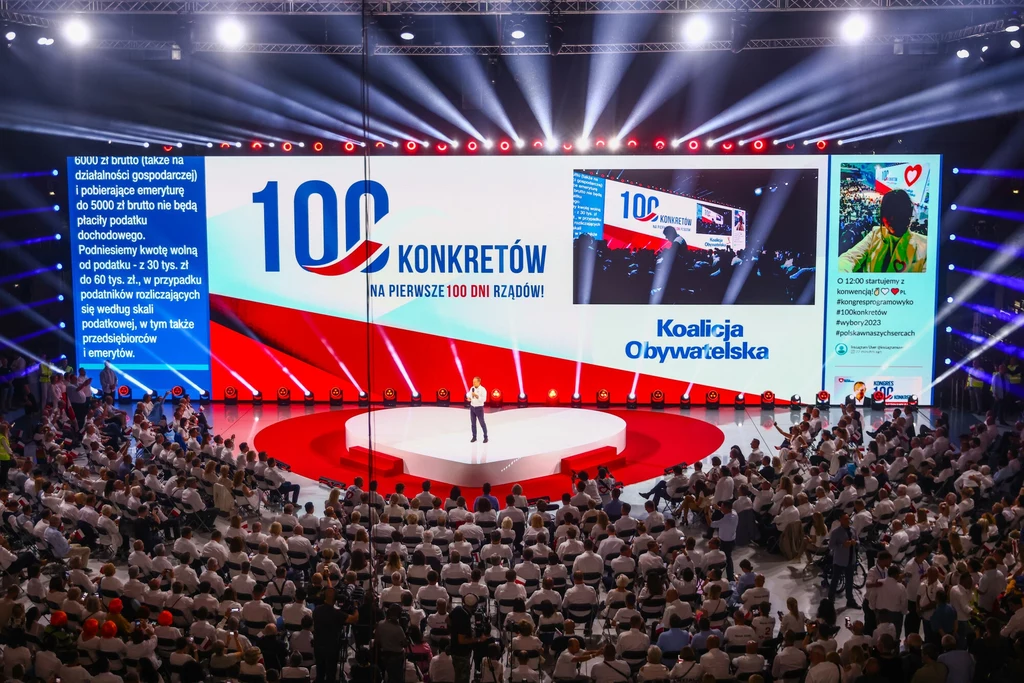 Konwencja w Tarnowie, gdzie KO przedstawiła 100 konkretów