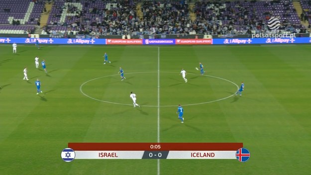 Izrael - Islandia. Skrót meczu w ramach baraży Euro 2024.

Posiadanie piłki: 50 % : 50 %.
Strzały celne: 4:8. Strzały niecelne: 3:3. Rzuty rożne: 5:6. Spalone: 0:1. Foule: 11:13.