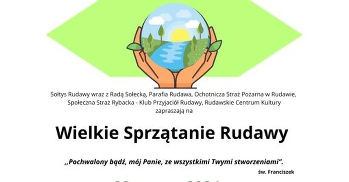 Już po raz ósmy odbędzie się wielkie sprzątanie Rudawy. Wezmą w niej udział mieszkańcy miejscowości. Oprócz zbierania odpadów, zaplanowano także zarybianie rzek młodymi osobnikami pstrąga potokowego i lipienia.