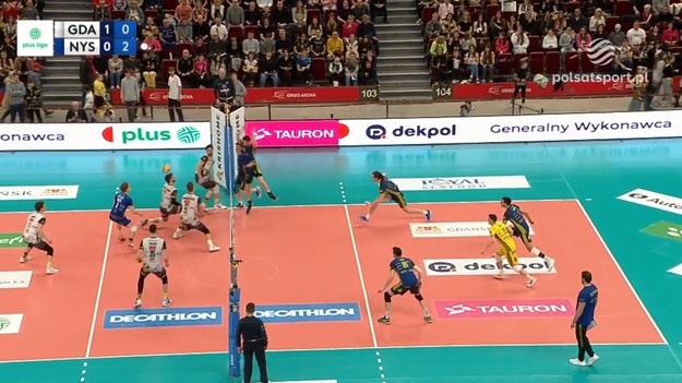 Fragmenty meczu Trefl Gdańsk – PSG Stal Nysa 1:3 (25:23, 22:25, 24:26, 24:26) - siatkówka, PlusLiga 2024, 27. kolejka.

