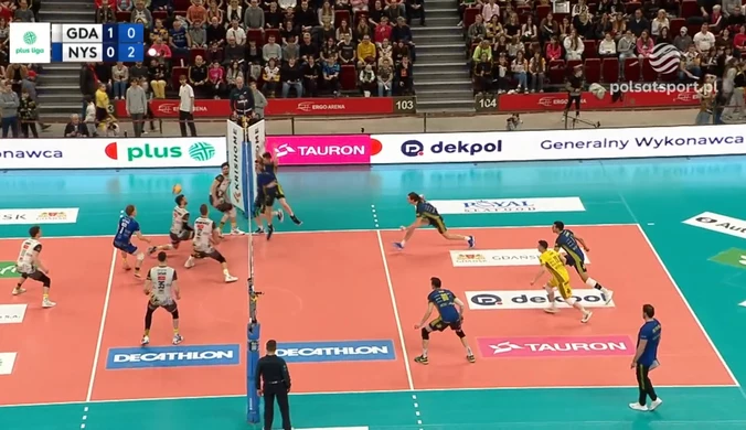 Punktowe bloki w meczu Trefl Gdańsk – PSG Stal Nysa. WIDEO