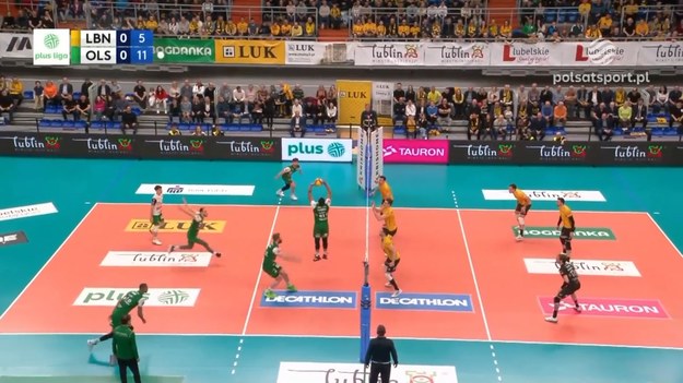 Skrót meczu Bogdanka LUK Lublin – Indykpol AZS Olsztyn 3:2 (15:25, 17:25, 25:23, 25:14, 16:14) siatkówka. PlusLiga 2024, 27. kolejka. 