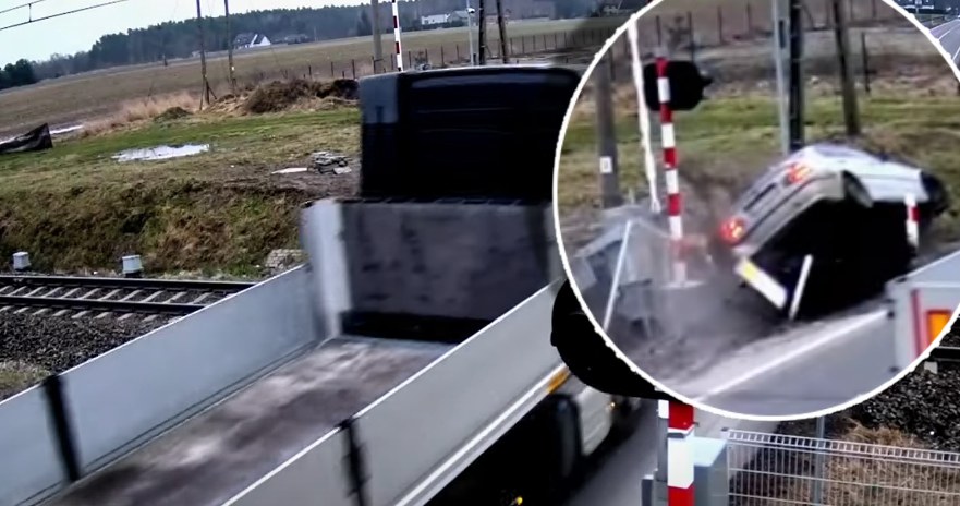 Wyprzedzał na przejeździe kolejowym. Kosztowny koniec