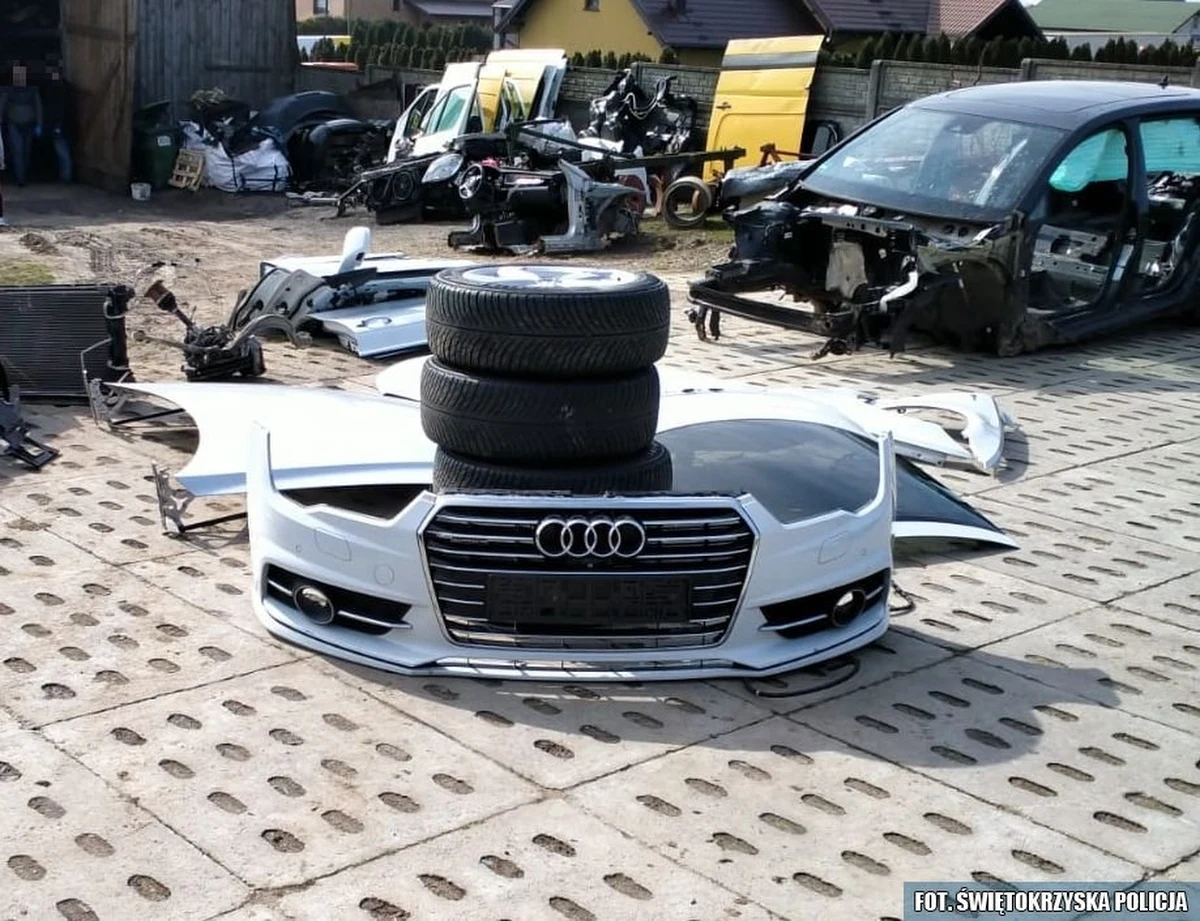 Kieleccy policjanci namierzyli na Pomorzu 35-latka, który sprzedawał kradzione części do samochodów klasy premium. Mężczyzna odpowie za paserstwo, grozi mu do pięciu lat więzienia.         