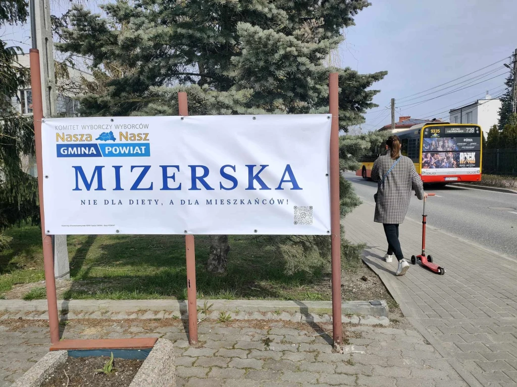 Jeden z banerów w Józefosławiu