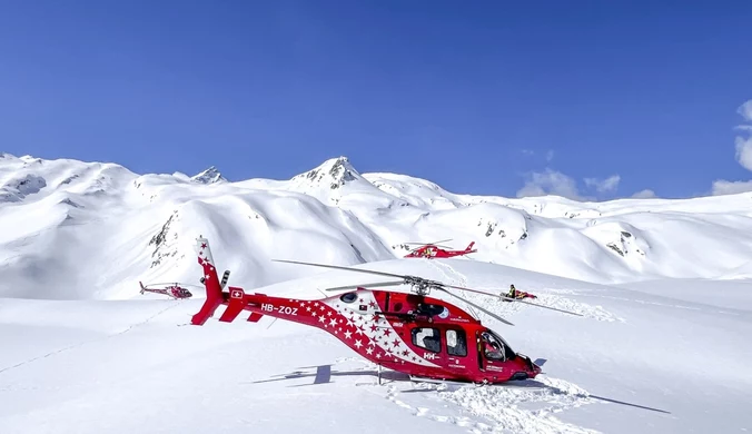 Tragedia w Alpach. Helikopter zsunął się ze zbocza szczytu