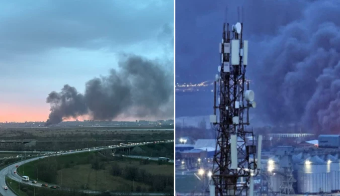 Potężny pożar w Rosji. Mieszkańcy Rostowa o eksplozjach