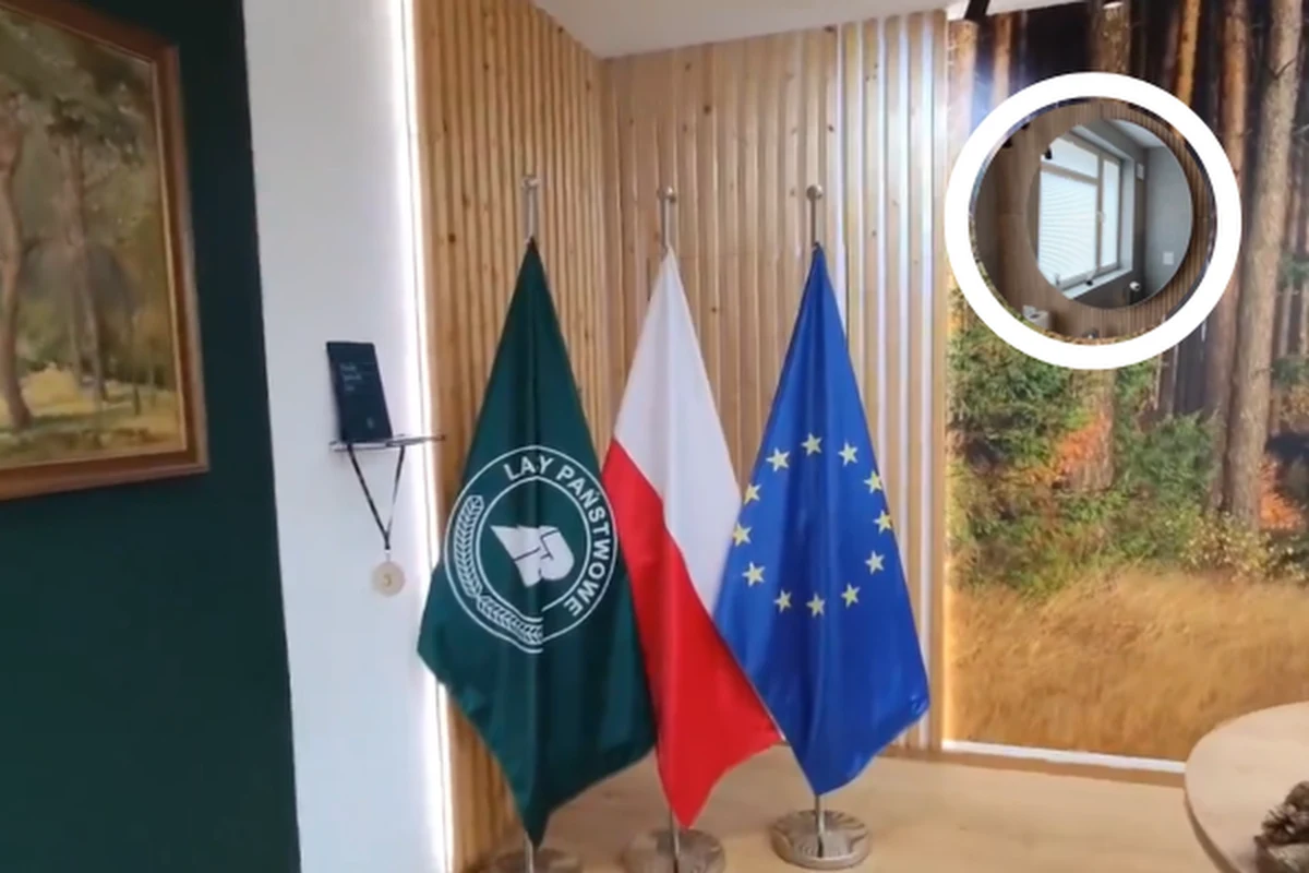 Minister klimatu i środowiska Paulina Henning-Kloska opublikowała na platformie X nagranie pokazujące ukryte przejście do łazienki ze strefą relaksu w gabinecie dyrektora Lasów Państwowych w Pile. „Oto oryginalny wierzchołek góry absurdów w Lasach Państwowych za rządów PiS” – skomentowała szefowa resortu.