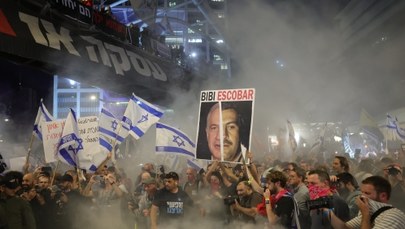 Antyrządowe protesty w Izraelu w półrocze wojny z Hamasem