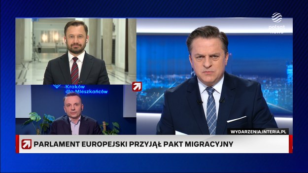 Bogdan Rymanowski spytał o przyjęty w środę przez Parlament Europejski paktu migracyjnego i tego czy Kraków potrzebuje imigrantów?Łukasz Gibała odparł, że kwestie polityki migracyjnej nie zależą od prezydent miasta, ale zaznaczył, iż "Kraków powinien być bardzo otwarty na osoby, które chcą przyjeżdżać, pracować i mieć wkład w jego rozwój". Zaznaczył przy tym, że te osoby powinny chcieć integrować się, poznawać kulturę lokalną i krajową. - Nie chcemy takiej sytuacji, która ma miejsce w wielu miastach Europy zachodniej, gdzie tworzą się getta - mówił.Zaznaczył, że wobec przymusowych mechanizmów UE jest sceptyczny.Aleksander Miszalski zaznaczył z kolei, że Kraków już jest bardzo otwartym miastem. - Mamy bardzo dużo osób, które pracują w różnego rodzaju korporacjach, mamy studentów, przybyszów z Ukrainy - wymieniał.Przytoczył jednak stanowisko premiera Donalda Tuska, który powiedział, że paktu w obecnym kształcie nie przyjmie. 