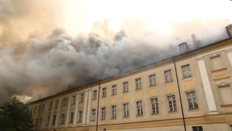 Pożar uczelni w Gorzowie Wielkopolskim. Trudna akcja służb