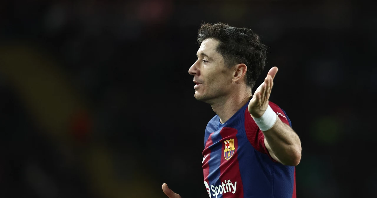 Robert Lewandowski, mecz FC Barcelona - PSG