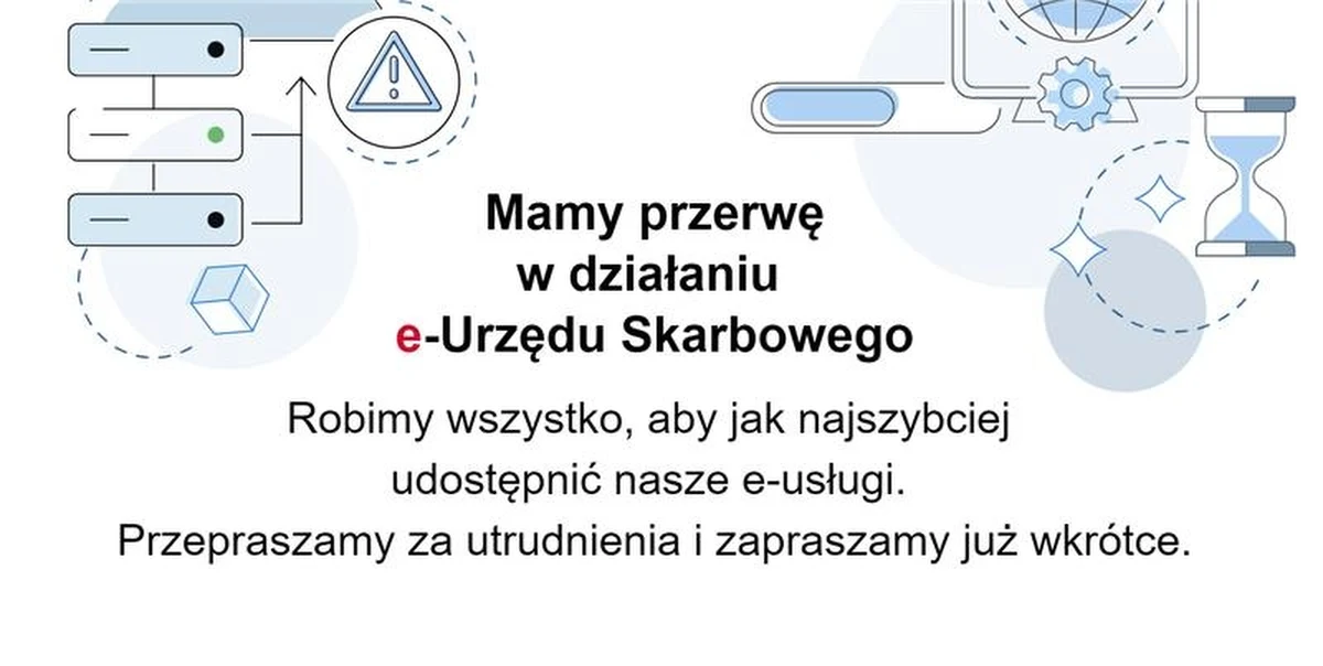 Problemy z działaniem strony "e-Urząd Skarbowy". Przyczyną jest awaria infrastruktury technicznej. Deklaracje podatkowe można składać po zalogowaniu się bezpośrednio z adresu https://epit.podatki.gov.pl - poinformowało przed godziną 11 Ministerstwo Finansów.