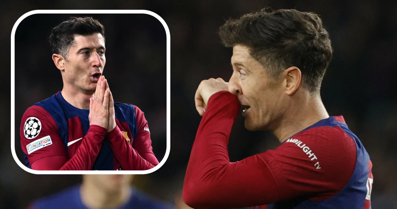 Robert Lewandowski - kapitan piłkarskiej reprezentacji Polski - podczas spotkania FC Barcelona