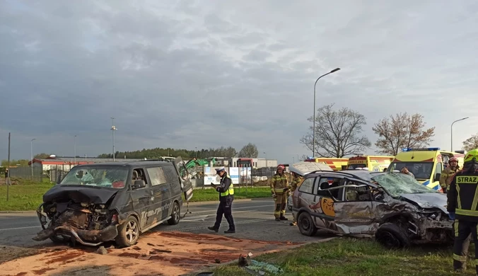 Groźny wypadek w Pomorskiem. Do akcji ruszył śmigłowiec LPR