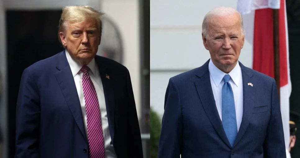 Były prezydent USA Donald Trump i obecny przywódca Stanów Zjednoczonych Joe Biden