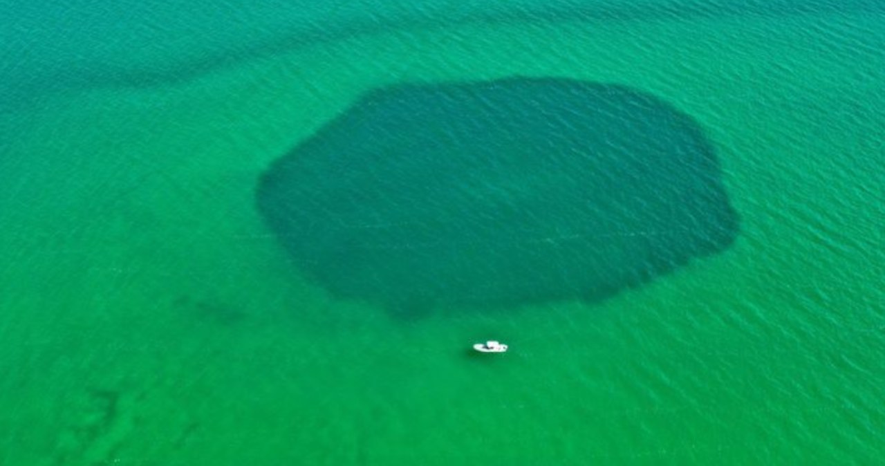 È il buco sottomarino più profondo del mondo.  Il suo fondo non è stato trovato