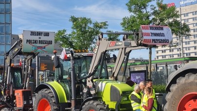 Protest rolników w centrum Poznania