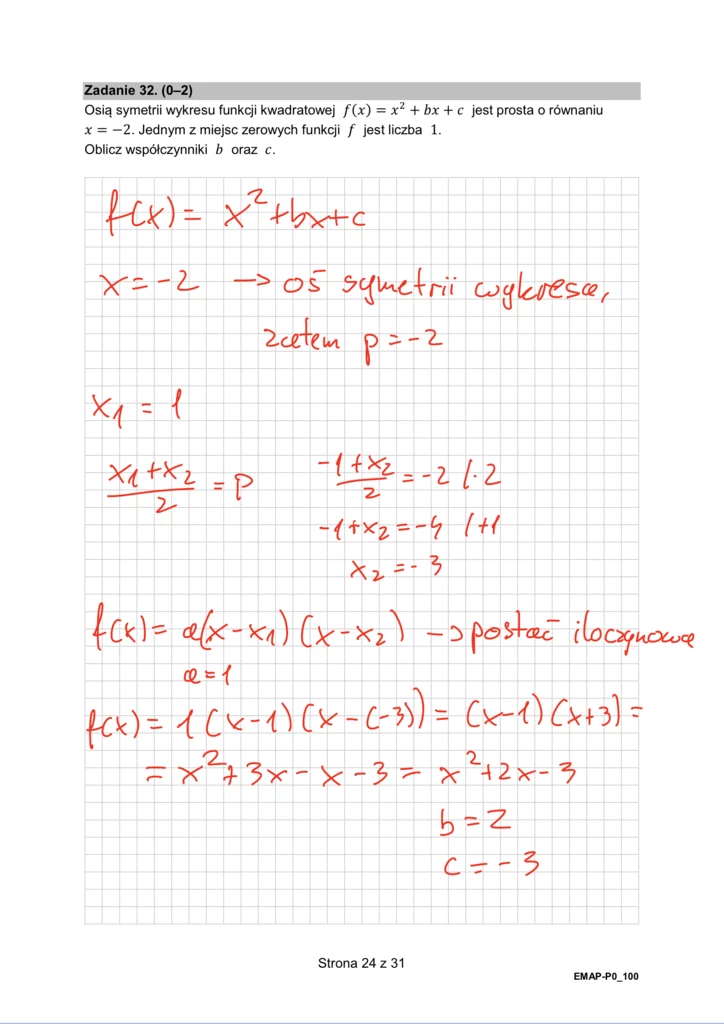 Matura 2024 - formuła 2015. Arkusz CKE i rozwiązania - matematyka. Strona 24