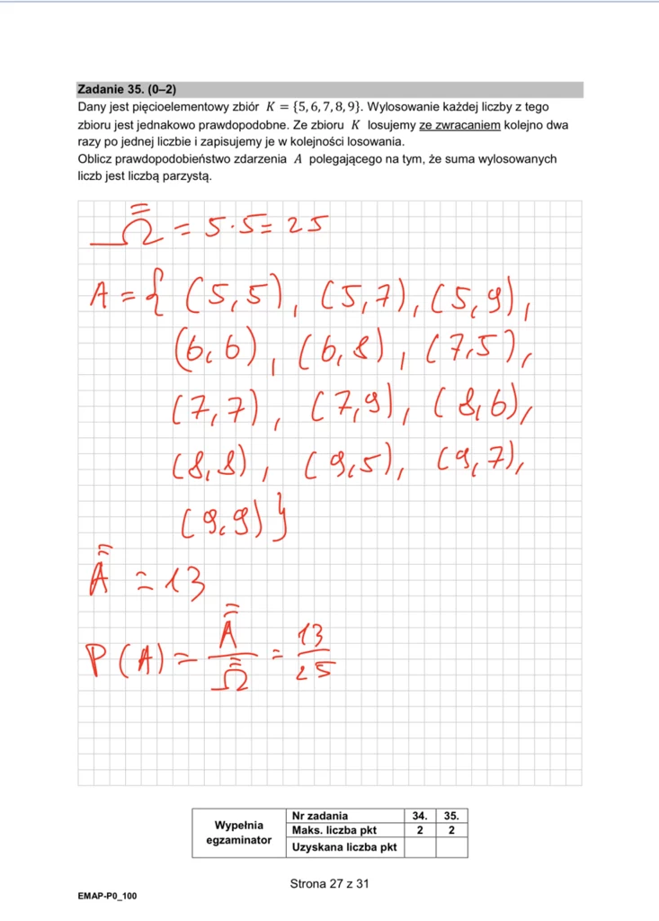 Matura 2024 - formuła 2015. Arkusz CKE i rozwiązania - matematyka. Strona 27
