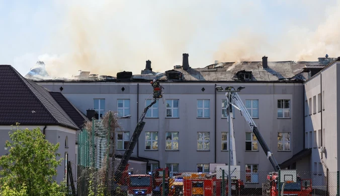 Pożar szkoły w czasie matury 2024. Wielka akcja w Grodzisku Mazowieckim