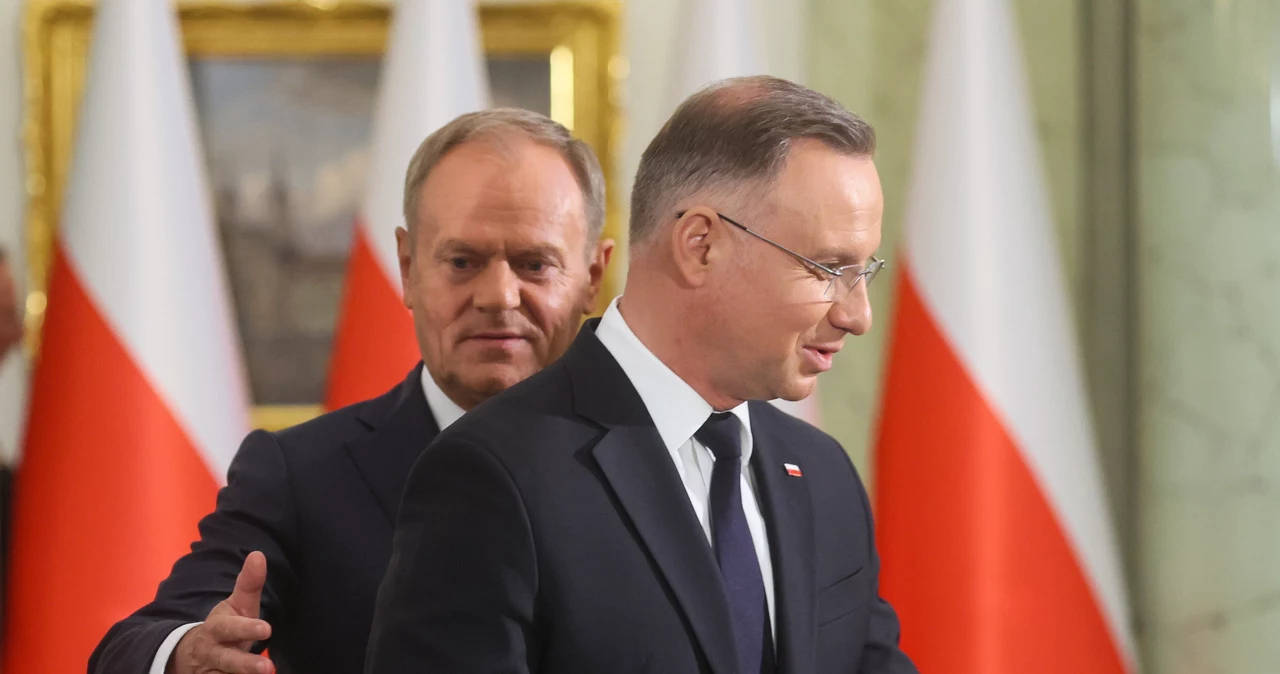 Prezydent Andrzej Duda i premier Donald Tusk spotkali się przed zaprzysiężeniem nowych ministrów i rozmawiali "w cztery oczy"