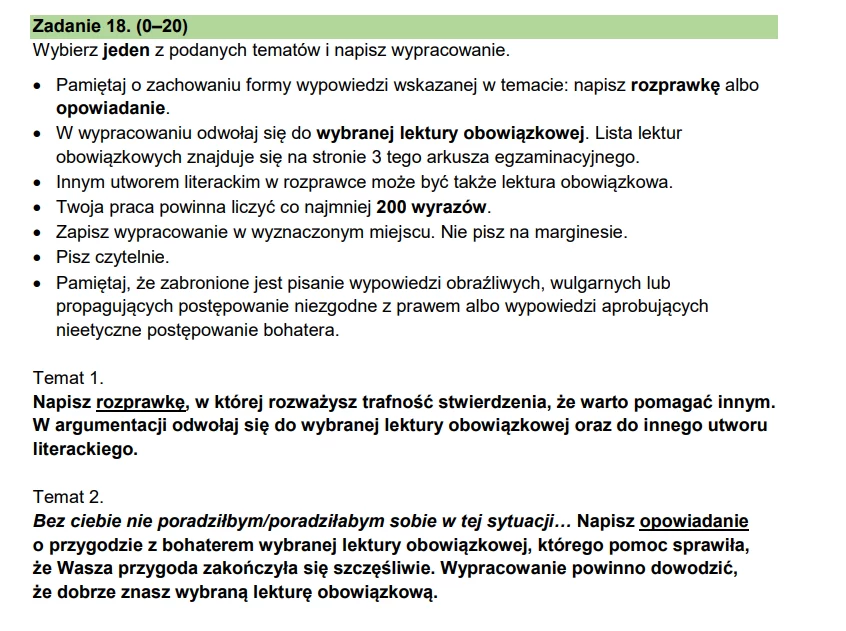 Egzamin ósmoklasisty 2024: Język polski. Arkusz CKE i odpowiedzi - strona 17