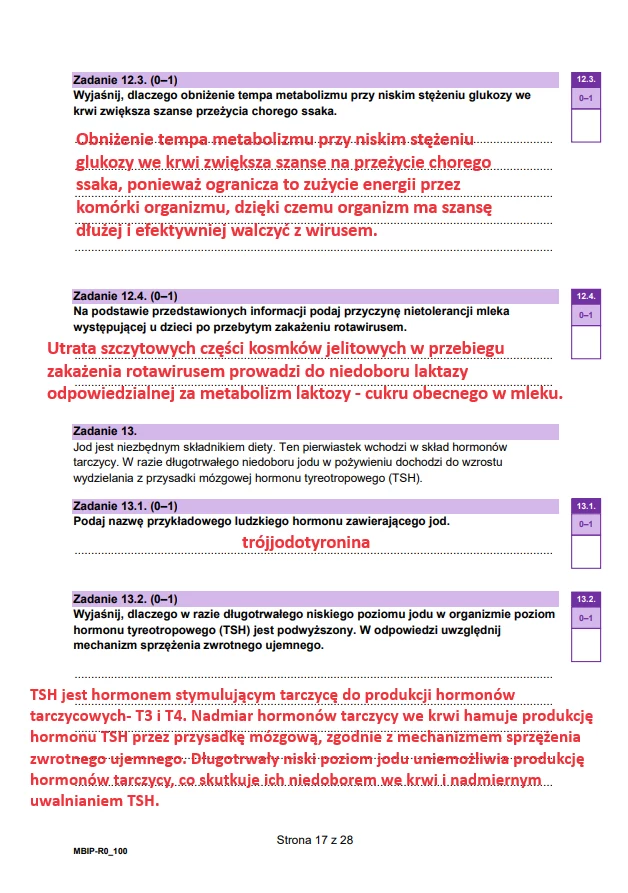 Matura 2024. Biologia - rozszerzenie. Arkusz CKE i odpowiedzi - strona 17