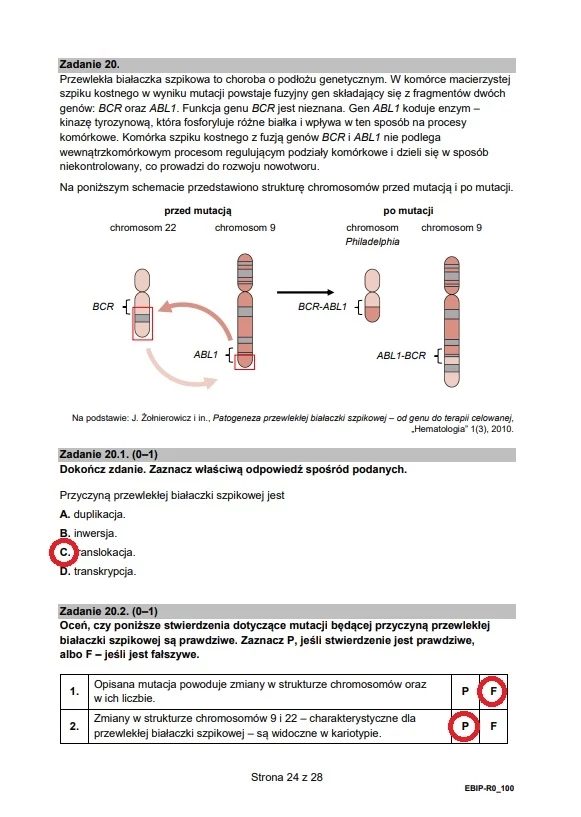 Matura 2024. Arkusz CKE - biologia, formuła 2015