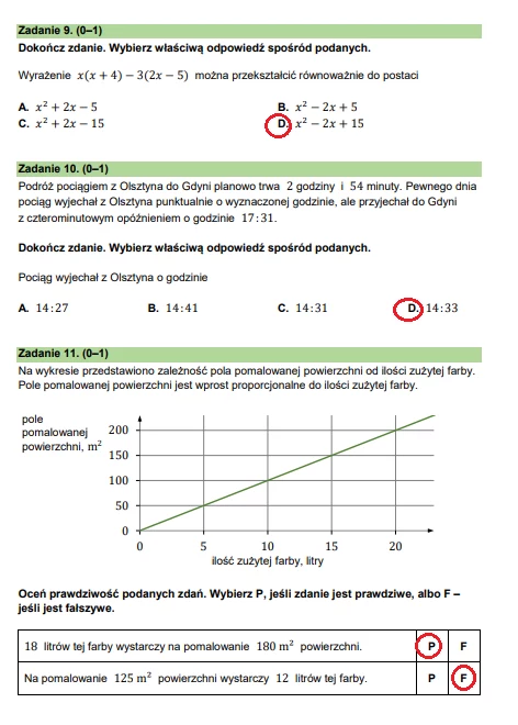 Egzamin ósmoklasisty 2024: Matematyka. Arkusz CKE i odpowiedzi - strona 10